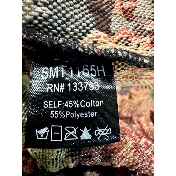 POL – Mixed-Media Floral Patch Button-Down Shirt – Small - Picture 3 of 4